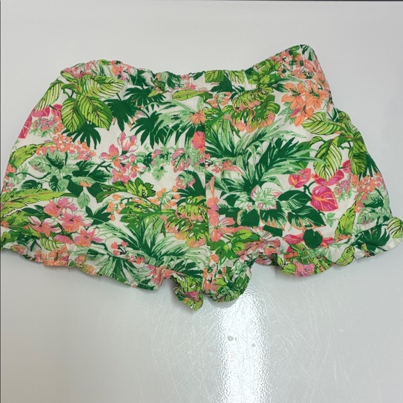 Janie and Jack Tropical Floral High Waist Shorts - Picture 3 of 3